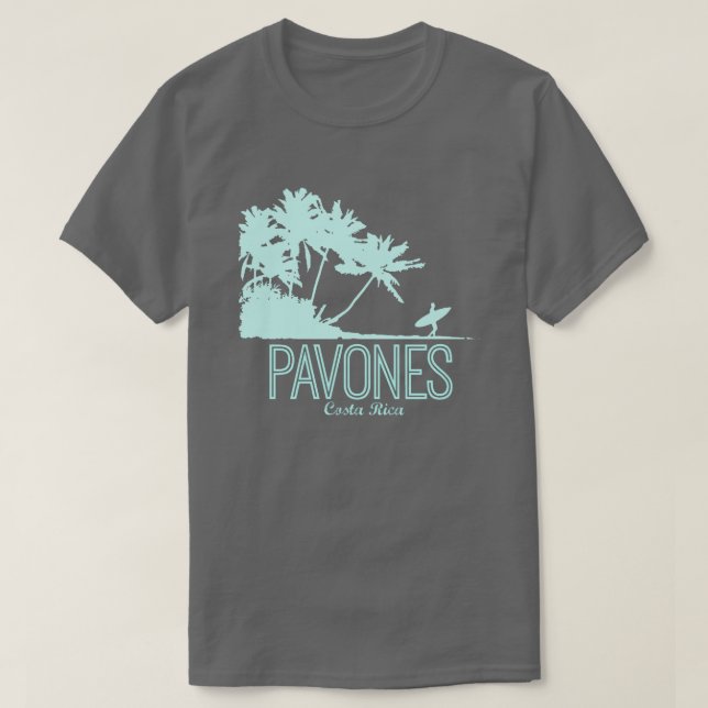 Costa Rica Pavones Surfing Beach Souvenir T-Shirt (Design Front)