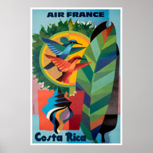 Costa Rica Poster Travel Art Costa Rican Bird