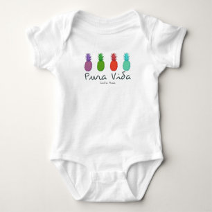 Costa Rica Pura Vida Pineapples Baby Baby Bodysuit