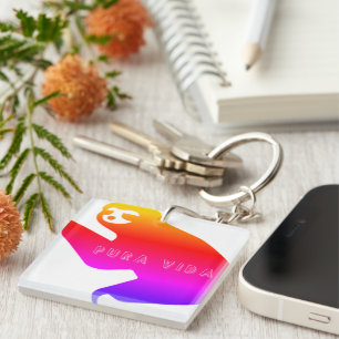 Costa Rica Pura Vida Sloth Key Ring