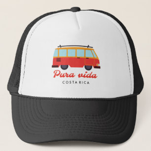 Costa Rica Pura Vida Travel Surf Van Trucker Hat
