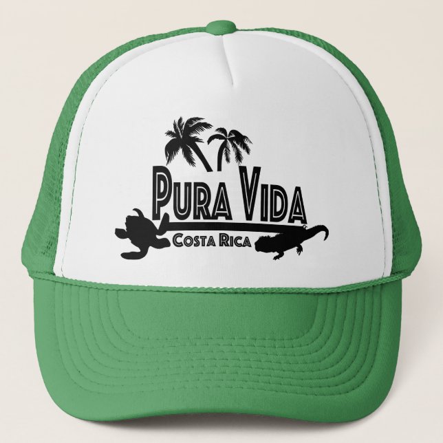 Costa Rica Pura Vida Ttucker Hat (Front)