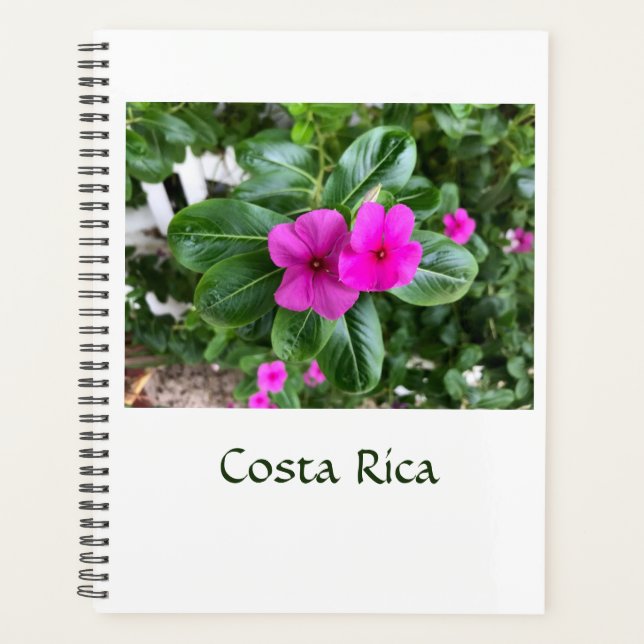 Costa Rica Purple Flower Planner (Front)