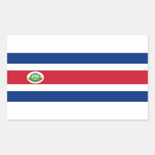 COSTA RICA RECTANGULAR STICKER