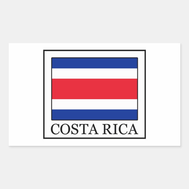 Costa Rica Rectangular Sticker (Front)