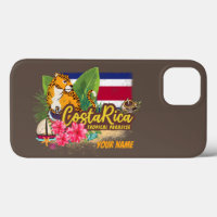 Costa Rica retro big cat vintage flag Souvenir