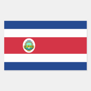 Costa Rica/Rican Flag Rectangular Sticker