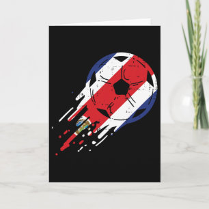 Costa Rica Rican Flag Soccer Footll Fan Men Women Card