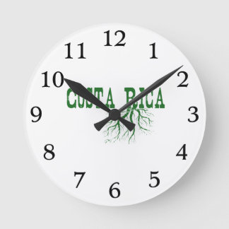 Costa Rica Roots Round Clock