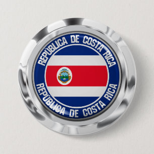 Costa Rica Round Emblem 7.5 Cm Round Badge