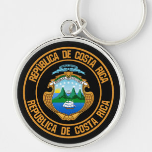 Costa Rica Round Emblem Key Ring