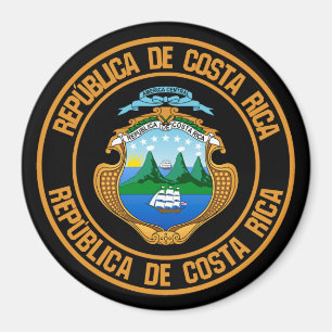 Costa Rica Round Emblem Magnet