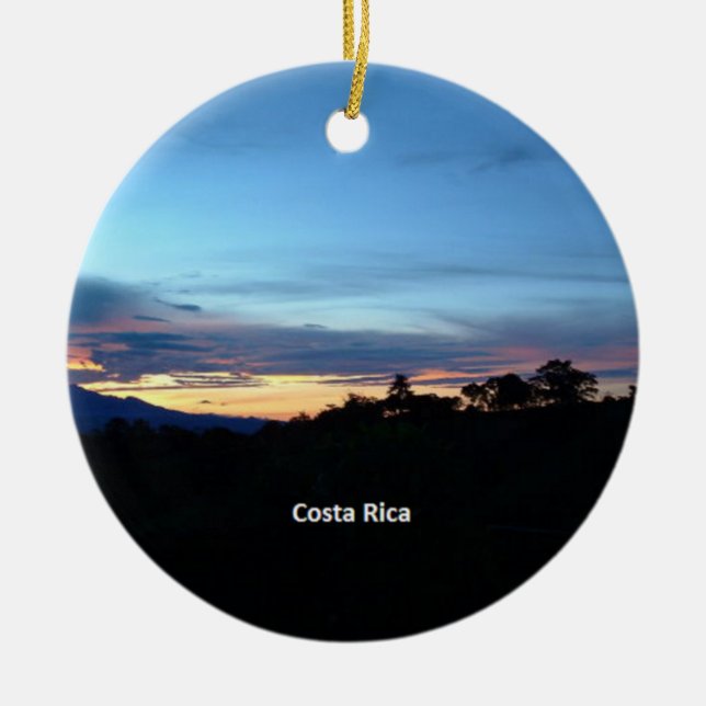 Costa Rica, scenic photograph, Ceramic Tree Decoration (Front)