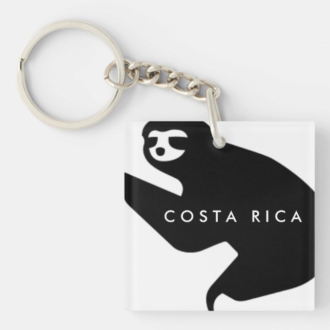 Costa Rica Sloth Souvenir  Key Ring (Front)