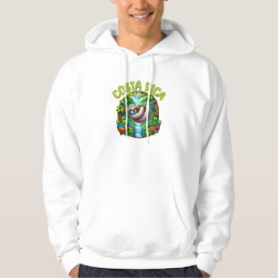 Costa Rica Sloth - Tropical Rainforest Waterfall T Hoodie