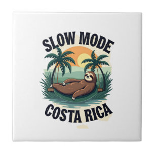 Costa Rica Sloth Vintage Vacation Shirt Tile