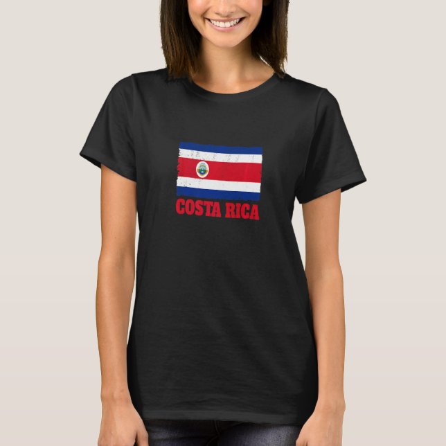 Costa Rica soccer & football fan 2022 Flag of Cost T-Shirt (Front)
