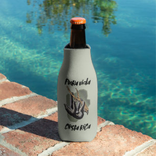 Costa Rica Souvenir Pura Vida Sloth Bottle Cooler