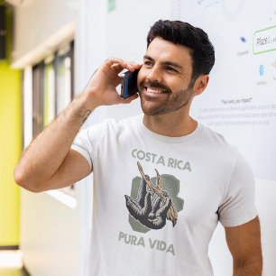 Costa Rica Souvenir Sloth Pura Vida T-Shirt