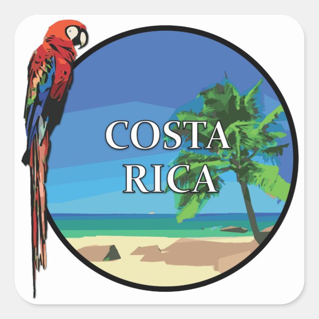 Costa Rica - Square Stickers, Glossy Square Sticker (Front)