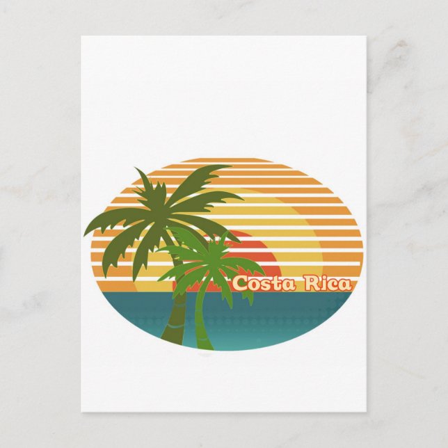 Costa Rica Sunset Postcard (Front)