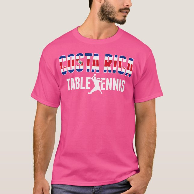 Costa Rica Table Tennis Lovers Jersey Costa Rican  T-Shirt (Front)