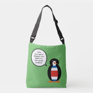 Costa Rica Talking Ms Penguin Personalised Crossbody Bag