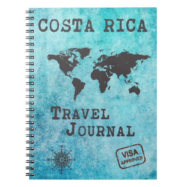 Costa Rica Travel Journal Vacation Trip Planner (Front)