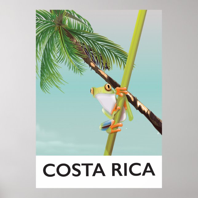Costa Rica Tree Frog Vacation poster (Front)