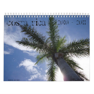 Costa Rica Tropical Calendar 2010 - 2011