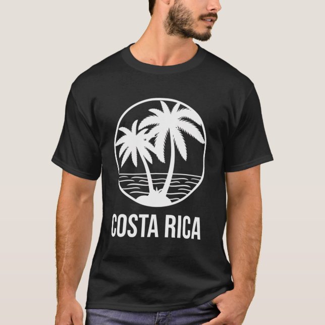 Costa Rica Vacation Palm Tree Ocean Holiday Summer T-Shirt (Front)