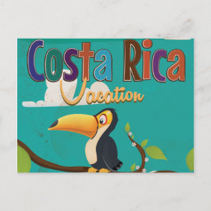 Costa Rica Vintage Travel Poster Postcard