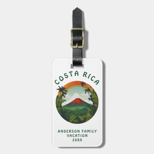 Costa Rica Volcano Luggage Tag (Front Vertical)