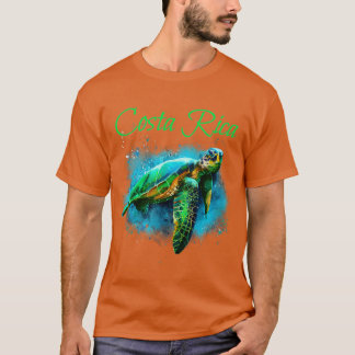 Costa Rica Watercolor Sea Turtle T-Shirt