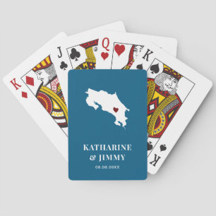Costa Rica Wedding Favour Deck of Cards, Map Playing Cards