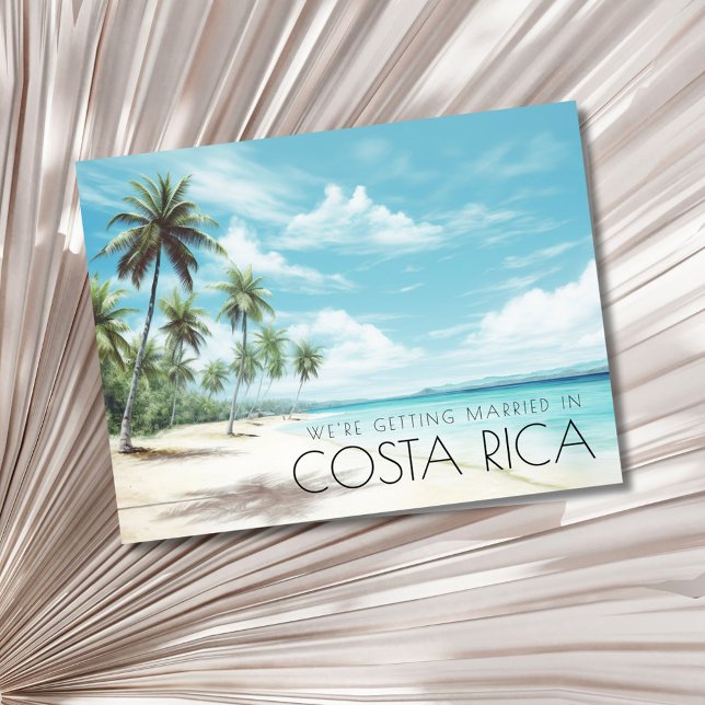 Costa Rica Wedding Save the Date Announcement Postcard (Costa Rica Wedding Save the Date)