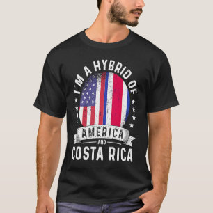 Costa Rican American Patriot Grown Flag Humour T-Shirt