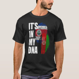 Costa Rican And Afghan Mix Dna Flag Heritage T-Shirt