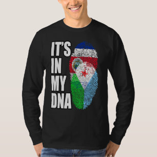 Costa Rican And Djiboutian Mix DNA Flag Heritage T-Shirt