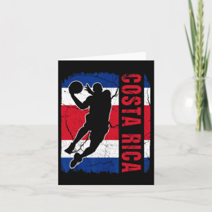 Costa Rican Bysketbyll Player Costa Rica Flag Bysk Card