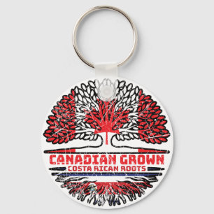 Costa Rican Costa Rica Canadian Canada Tree Roots Key Ring