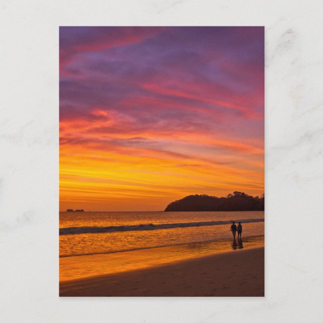 Costa Rican couple at sunset Postcard (Front)