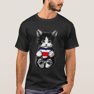 Costa Rican Flag Cat Heart Costa Rica Costa Rican  T-Shirt