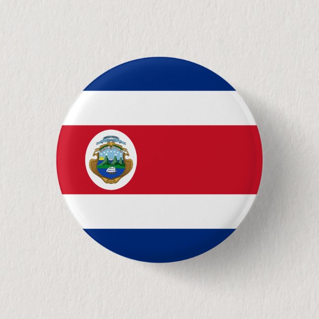 Costa Rican Flag, Flag of Costa Rica 3 Cm Round Badge (Front)