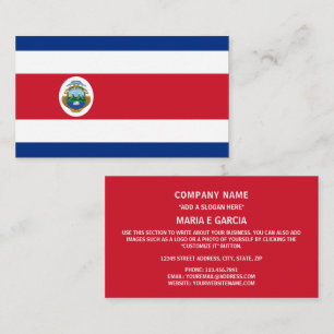 Costa Rican Flag, Flag of Costa Rica Business Card