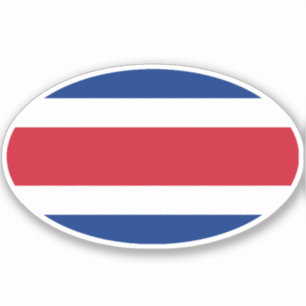 Costa Rican Flag Oval