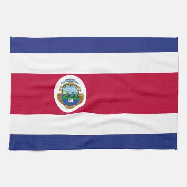 Costa Rican Flag Tea Towel (Horizontal)