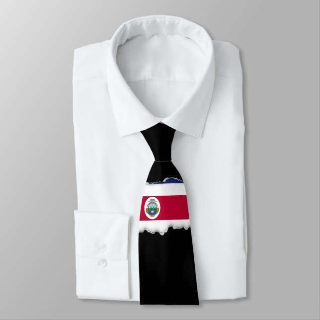 Costa Rican Flag Tie (Tied)