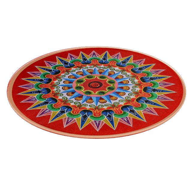 Costa Rican Folklore Art Cutting Board (Corner)
