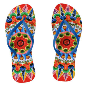 Costa Rican Oxcartwheel Art Jandals